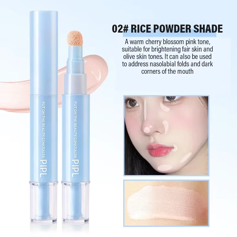 Moisturizing Concealer Face Brightening Concealer Covering Acne Scar and Dark Circles under the Eyes Concealer Pen Liquid Makeup